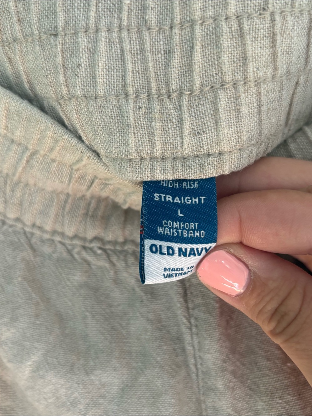 Old Navy Straight Leg Pants in Light Beige Size Large - Picture 4 of 9